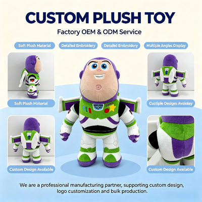 Cute Story Disney Animação Personagem Plush Brinquedos OEM Para importadores globais de brinquedos