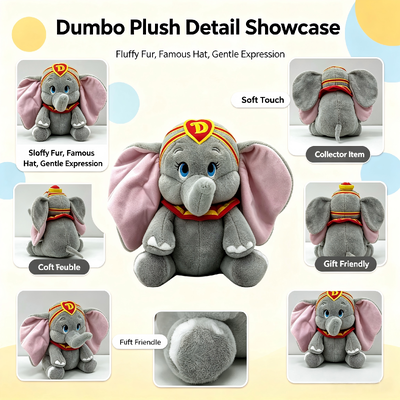Brinquedos de Pelúcia Personalizados Fofos da Disney Dumbo - Bonecos de Pelúcia do Personagem de Desenho Animado D