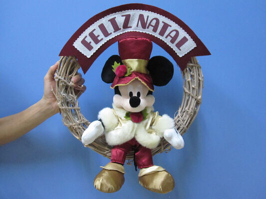 O luxuoso de Mickey Mouse Disney brinca com grinalda/brinquedos enchidos feriado do Natal
