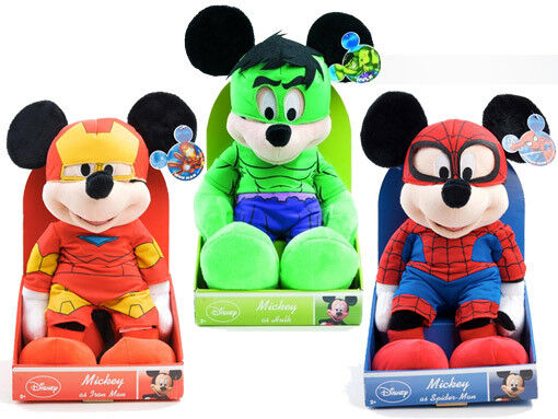 Admire-se do homem-aranha de Disney/casco//Iron Mickey Mouse e dos brinquedos dos bichos de pelúcia de Minnie Mouse
