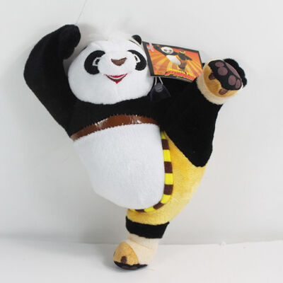 O luxuoso original dos desenhos animados da pose do pontapé da panda de Kungfu brinca bichos de pelúcia