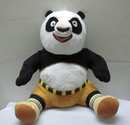Brinquedos bonitos do luxuoso dos desenhos animados da pose do assento da panda de Kungfu para a coleção