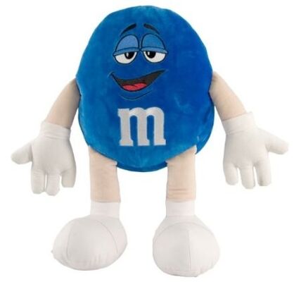 Brinquedos enchidos M&M azuis médios, animais pequenos bonitos do luxuoso para crianças