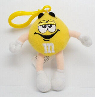 Brinquedos pequenos enchidos do luxuoso de Keychain do brinquedo de M&M caráter amarelo personalizados