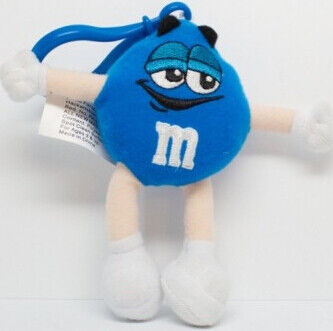 Brinquedo enchido Keychain de M&M caráter azul bonito, material do poliéster