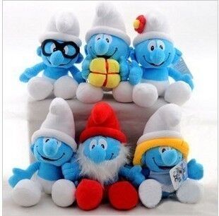 Brinquedos bonitos do luxuoso dos desenhos animados dos bichos de pelúcia de Smurf para vender a máquina do guindaste