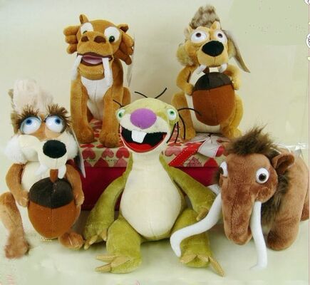 Brinquedos do luxuoso dos desenhos animados dos bichos de pelúcia da idade do gelo para a coleção, Brown