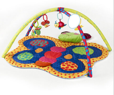 Gyms do jogo do bebê da borboleta e esteira/material infantil do poliéster do Gym da atividade