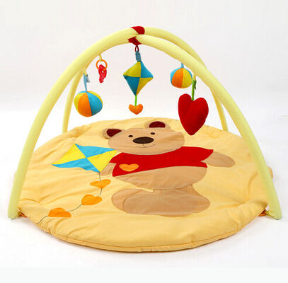 Tempo macio feliz das melodias da criança do brinquedo da atividade do Gym e da esteira do jogo do bebê do jardim de Winnie the Pooh e da criança da espuma do assoalho