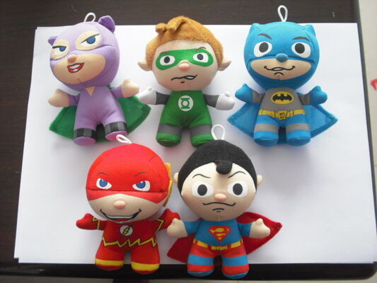 Forme o superman pequeno e o Batman brinquedos enchidos keychain do luxuoso para a promoção do Natal
