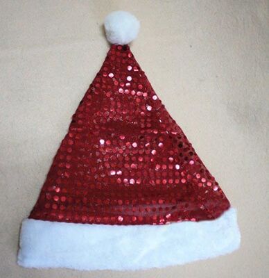 O luxuoso personalizado brinca o chapéu do Natal da dança com ouro Podwer, vermelho/azul