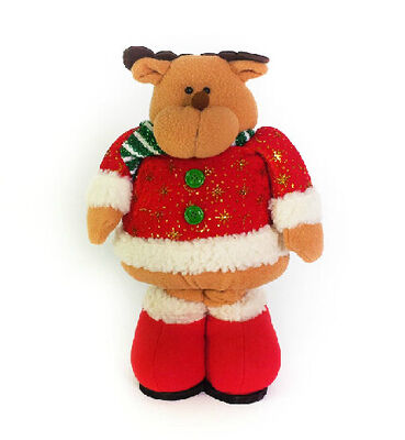 Brinquedos enchidos do luxuoso do Natal da boneca do boneco de neve da rena com pé de Streaching