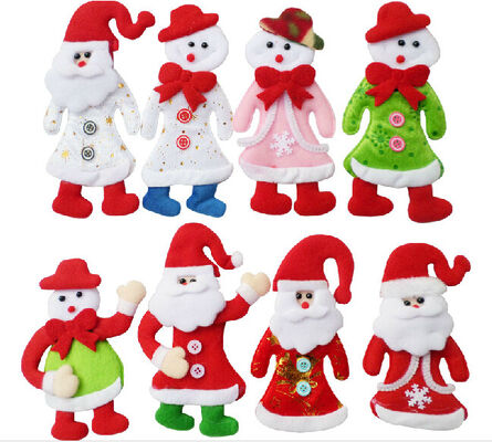 O luxuoso enchido Santa do Natal da boneca da árvore de Natal brinca bichos de pelúcia do feriado