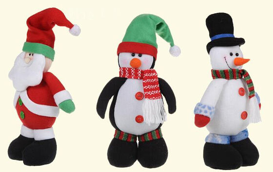 Natal bonito brinquedo enchido do luxuoso do boneco de neve da boneca de Santa para crianças