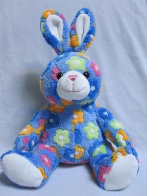 Rosa/azul encheu os brinquedos macios do impulso dos coelhinhos da Páscoa feito-à-medida