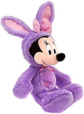 Coelhos enchidos de Eco Minnie Mouse luxuoso macio amigável para a Páscoa, roxos
