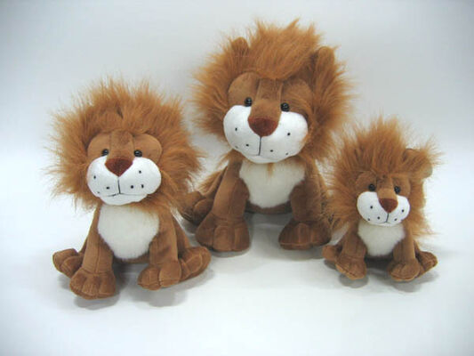 brinquedos selvagens do luxuoso do bicho de pelúcia do leão 10inch, brinquedos macios para presentes da promoção