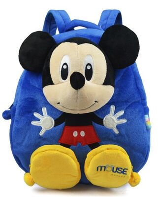 Trouxa personalizada azul de Mickey Mouse para a criança, Eco amigável