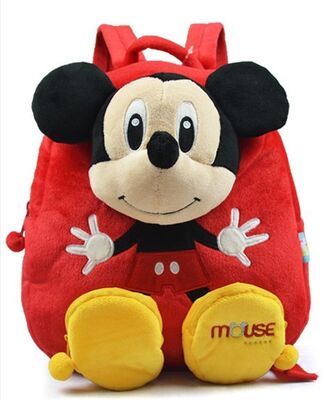 sacos de escola vermelhos da trouxa da criança de 14inch Mickey Mouse, para crianças e presentes da promoção