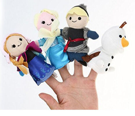 Fantoches macios congelados do dedo do luxuoso dos desenhos animados brinquedos bonitos para presentes e prêmio da promoção