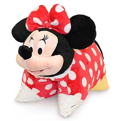 Descanso bonito vermelho da criança de Disney Minnie Mouse com cabeça de Minnie do luxuoso
