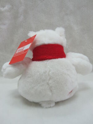 O luxuoso do Natal do bicho de pelúcia do urso polar da coca-cola brinca o tamanho de 16cm