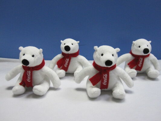 impulso bonito Keychain do bicho de pelúcia do urso polar da coca-cola do Natal de 12cm
