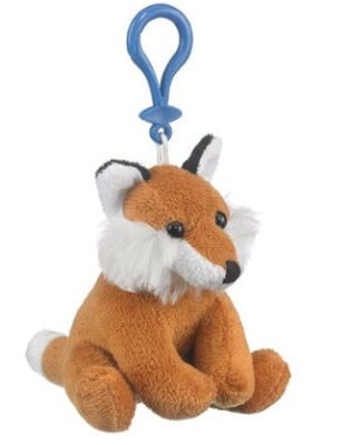 O luxuoso pequeno enchido Fox personalizado de Brown Keychain brinca o tamanho de 12cm