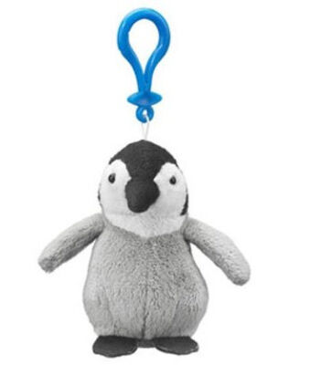 Presentes pretos, cinzentos da promoção de Keychain do brinquedo do luxuoso do bicho de pelúcia do pinguim 12cm
