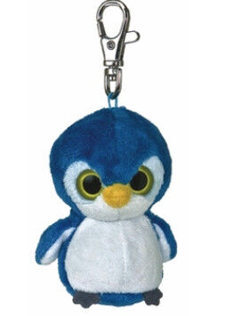 Presentes pretos, cinzentos da promoção de Keychain do brinquedo do luxuoso do bicho de pelúcia do pinguim 12cm