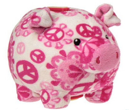 Mealheiro cor-de-rosa do bicho de pelúcia da forma personalizado para a coleção de moeda