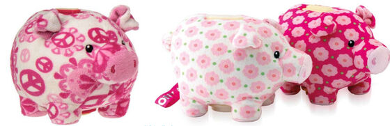 Mealheiro cor-de-rosa do bicho de pelúcia da forma personalizado para a coleção de moeda