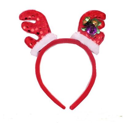 Chapéu da faixa dos chifres da forma - acessório do traje das orelhas de Rindeer do luxuoso para o partido