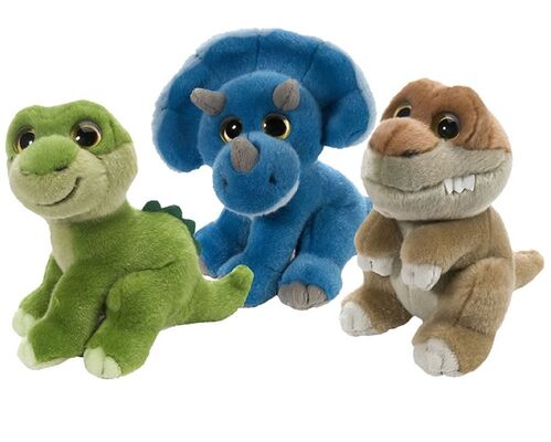 Brinquedos do bicho de pelúcia do dragão de Dino dos animais da floresta, verde/azul/cinza