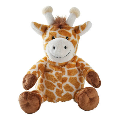 Brinquedos bonitos do bicho de pelúcia do girafa de Brown que sentam e que estão a pose