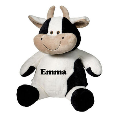 Brinquedos personalizados do bicho de pelúcia da vaca de Milka da forma no branco e no preto