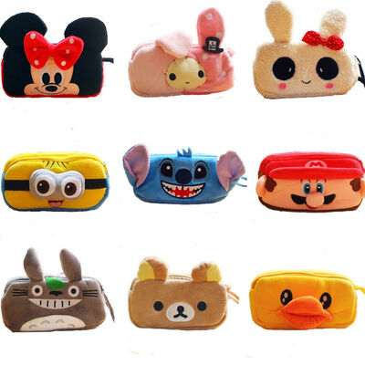 Malote do lápis do luxuoso dos desenhos animados de Disney, malote animal do lápis do zíper
