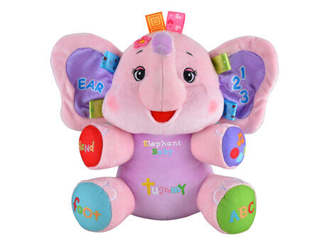 Brinquedos bonitos de fala do luxuoso do bebê do elefante azul com os animais da música para a aprendizagem do bebê