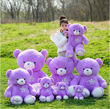 Urso de peluche roxo da grande alfazema enorme 30cm 45cm 60cm 100cm 120cm