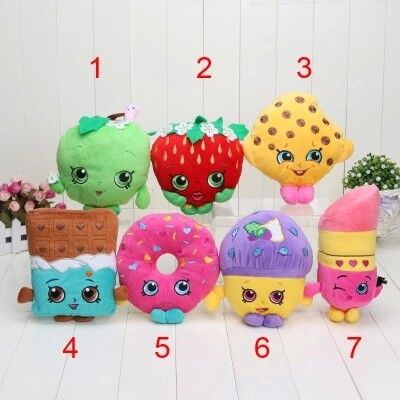 Shopkins classificou os brinquedos ASTM-963 bonito vermelho do luxuoso dos desenhos animados dos caráteres