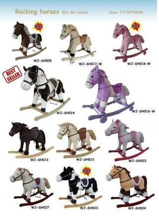 Brinquedos bonitos do bebê da coleção do cavalo de balanço do luxuoso para o passeio das crianças no jogo