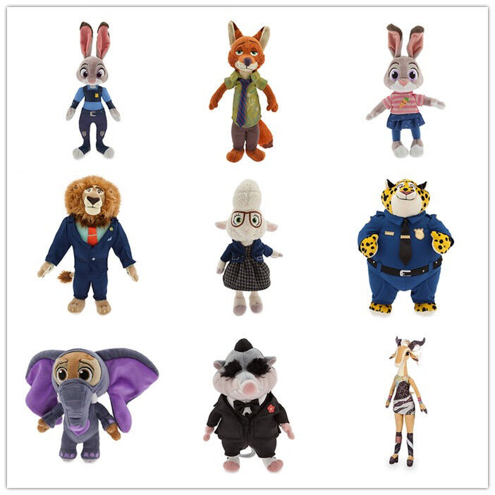 Brown e material macio dos bichos de pelúcia verdes dos brinquedos do luxuoso de Zootopia Disney