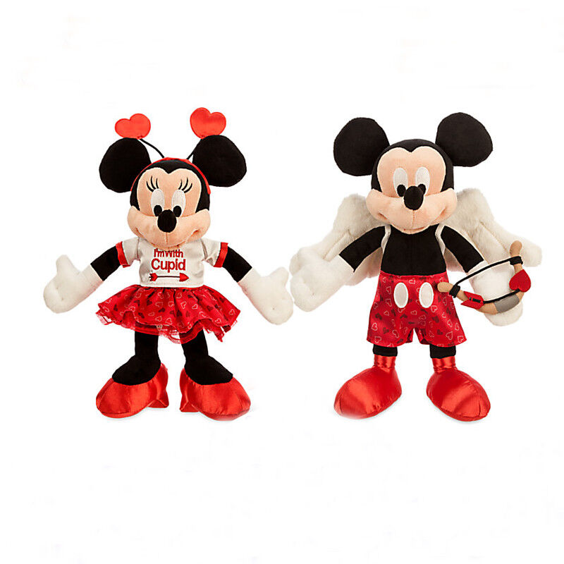 O luxuoso vermelho de Disney do rato de Mickey dos dias de são valentins brinca um costume de 9 polegadas