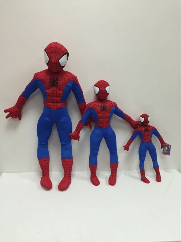 40cm, 60cm, brinquedos macios enchidos dos desenhos animados do homem-aranha do tamanho de 90cm grande luxuoso original bonito