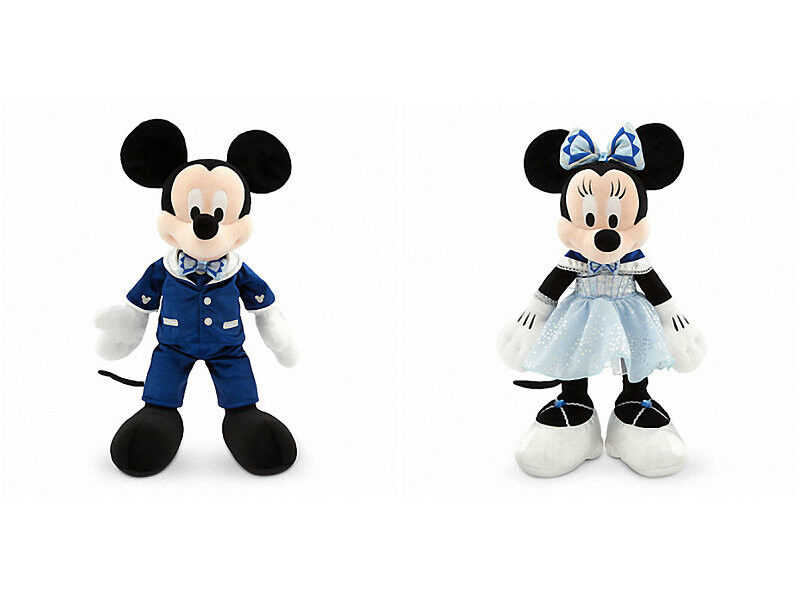 Luxuoso Mickey Mouse e Minnie Mouse da celebração do diamante de Disneylândia