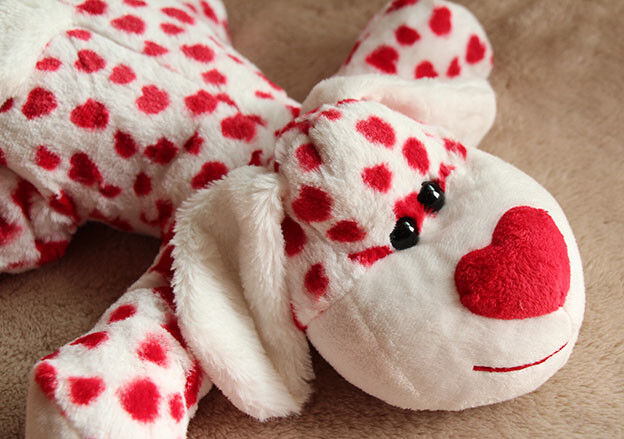 Os brinquedos enchidos bonitos do dia de Valentim/cão animal encheram brinquedos do impulso para a celebração 35cm