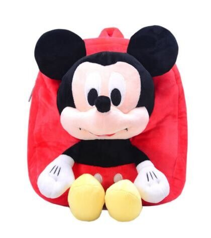 Trouxa vermelha de Mickey Mouse de 12 polegadas para a criança com tamanho macio da tela do luxuoso