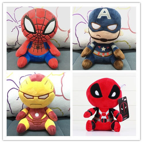 o luxuoso bonito dos desenhos animados de 20cm brinca a maravilha o boneco de acção enchido grupo dos vingadores