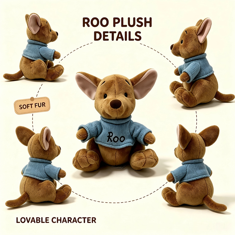 Brinquedos de Pelúcia Disney Macios e Fofos do Ursinho Pooh Roo