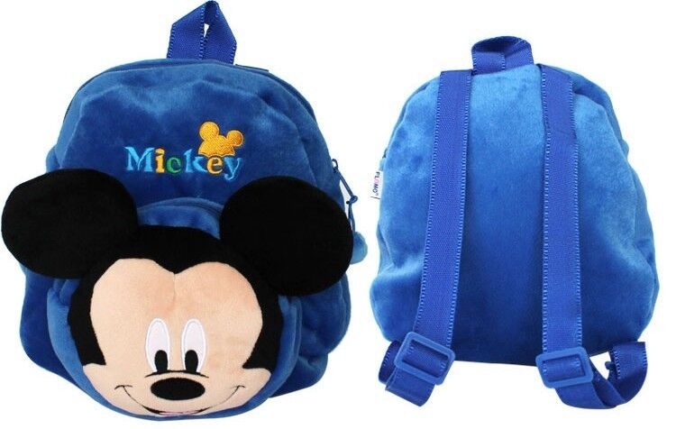 saco de escola azul de Mickey Mouse de 12 polegadas, trouxas personalizadas da criança